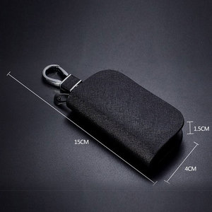 Portachiavi per auto advanced PU leather full coverage borsa con cerniera nascosta logo per auto decorazione protettiva antigraffio anti-smarrimento personalizzata - Product Image 6