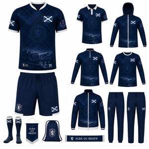 Camiseta <span class=keywords><strong>de</strong></span> Fútbol <span class=keywords><strong>de</strong></span> la Selección Nacional <span class=keywords><strong>de</strong></span> Escocia 2026, Uniforme Personalizado Versión Jugador/Aficionado, Local y Visitante, para Hombre y Mujer - Product Image 3