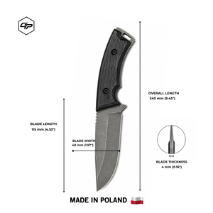Couteau EDC artisanal en acier O2, lame fixe pleine longueur avec étui Kydex pour le camping et la randonnée quotidiens - Product Image 2