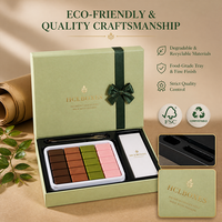 Boîtes cadeaux en chocolat personnalisées en gros, en carton ondulé, faites à la main, luxe, gaufrage, laminage mat, logo personnalisé