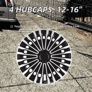 Lot de <span class=keywords><strong>4</strong></span> <span class=keywords><strong>enjoliveurs</strong></span> de roue universels décoratifs en PP de 12/<span class=keywords><strong>13</strong></span>/14/15/16 <span class=keywords><strong>pouces</strong></span> avec installation par clipser - Product Image 3