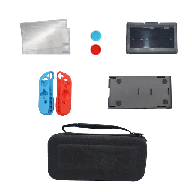 9 in 1 Kit for Nintendo Switch Accessories Kit with Silicone Protective Case EVA Carrying Case New Condition for Switch OLED