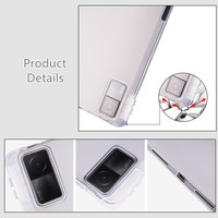 Étui pour tablette Redmi Pad 10,6 pouces 2022 en cuir PU pliable à trois volets, design antichoc et étanche, coque arrière souple en TPU transparent