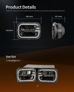 LED koplamp voor Nissan D21 Pickup 5x7 inch (1986-1997), S10 Blazer Express Van (1983-2004) en <span class=keywords><strong>Toyota</strong></span> <span class=keywords><strong>Hilux</strong></span> (1983-2004) - Product Image 3