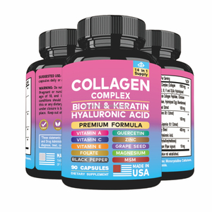 OEM Collagen Type 1 & 3 Adult Vitamins Capsules for Hair Skin Nails & Joints Beauty Support 60 Counts - Product Image 1