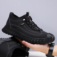 Chaussures de sport pour hommes, grises, basses, à semelle souple, décontractées, pour la marche, design plateforme, confortables pour l'extérieur