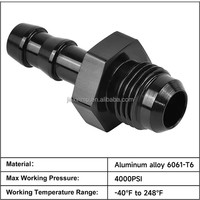 Nuevo Adaptador de Manguera de Combustible JIAX AN8 Flare 5/16" Barb, de Aluminio Aeroespacial 6061-T6, Ligero, con Cierre a Presión, Acabado Anodizado Negro, 4000 PSI