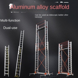 Échafaudage rétractable multifonctionnel Échelle d'escalade d'ingénierie à usage secondaire Échelle mobile à trépied manuel à montage rapide - Product Image 5