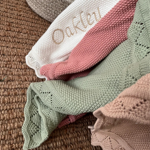 2025 gros hiver Super doux Lovey plaine creux coton Crochet bébé tricot jeter couverture pour siège de voiture - Product Image 2