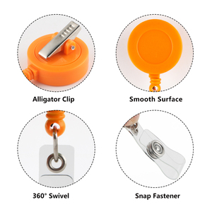 Xúc tiến hiển thị ID Tên thẻ kim loại chủ huy hiệu chống mất <span class=keywords><strong>Clip</strong></span> văn phòng cung cấp 360 xoay có thể thu vào huy hiệu Reel - Product Image 4