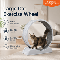Roue pour chat pliable en ABS écologique de qualité supérieure, 80 cm |   Tapis roulant d'exercice classique durable de haute qualité |   Fitness Professionnel pour Animaux de Compagnie