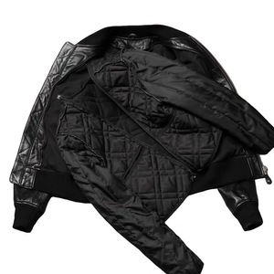 Blouson <span class=keywords><strong>aviateur</strong></span> en <span class=keywords><strong>cuir</strong></span> véritable pour homme, sur mesure, en <span class=keywords><strong>cuir</strong></span> d'agneau véritable, uniforme de pilote, véritable <span class=keywords><strong>cuir</strong></span> de mouton, blouson de vol MA-1 - Product Image 5