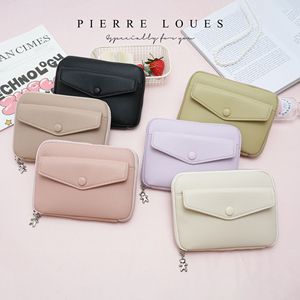 Pierre Loues Coin <b>Purse</b> Solid Color PU Foldable Zipper Wallet Everyday Use Unisex - Product Image 1