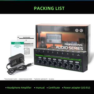 Amplificador de Audífonos Profesional HA800 PRO de 8 Canales Amplificador de Audio Estéreo con Luz RGB y Control de Volumen para Estudio de DJ - Product Image 6