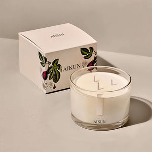 Bougie parfumée AIKUN pour soirée romantique, bougie en cire de soja de luxe à la rose et au jasmin, pour un cadeau d'anniversaire et <span class=keywords><strong>une</strong></span> ambiance sensuelle - Product Image 5