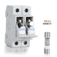 QIHANG RT18-32X 3P 32A 690V 10x38mm Fusible cylindrique basse tension à faible capacité de coupure avec voyant lumineux pour rail DIN en plastique thermique