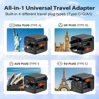Worldplug - Adaptador de Viaje USB PD QC de 20 W, Tamaño Mini, Adaptador Universal Internacional con 1A1C