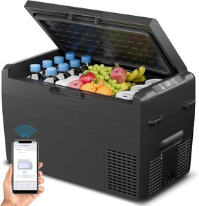 Precio de fábrica Euhomy Travel <span class=keywords><strong>Nevera</strong></span> <span class=keywords><strong>12V</strong></span> 24V Congelador eléctrico Enfriador Bluetooth APP Control 25L Refrigeradores portátiles para automóviles - Product Image 1