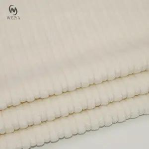 Màu Tinh Khiết Thô Và Tốt Wales 100 Cotton Nhung Cảm Giác Rộng Wale Mềm Đám Mây Trắng 4.5W Vải To Sợi