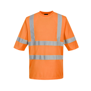 Camisa de Seguridad de Alta Visibilidad con Certificación ANSI/ISEA 107, 100% Poliéster, Manga Larga con Rayas, Uniforme de Trabajo Industrial para Hombre - Product Image 1