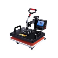 Presse à Chaud Manuelle 5-en-1 de Haute Qualité pour T-shirts, Sacs, Tasses, Assiettes, Casquettes et Puzzles