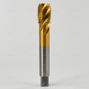 Taraud à spirale haute précision avec revêtement en titane pour la fabrication de filetages en acier - Product Image 1