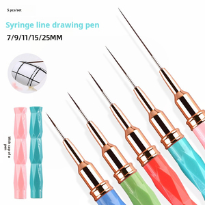 5pcs Macaron Nail Art <b>Brush</b> <b>Set</b> Resin Handle Nylon Liner Painting <b>Brushes</b> for Manicure - Product Image 3