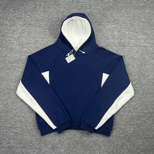 Sweat à capuche gris vintage surdimensionné, style designer Mertra, en tissu épais délavé, pour homme - Collection luxe - Product Image 2