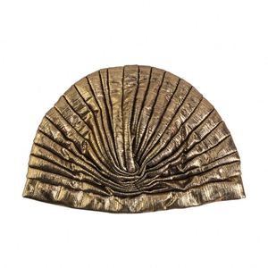 Vente en gros de couvre-chef turban torsadé pour femme avec accessoire de bijoux Chapeau d'extérieur musulman en polyester - Product Image 2