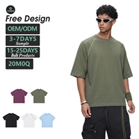 T-shirt de sport pour homme en coton compressé, respirant, antibactérien, à séchage rapide, anti-humidité, col rond, coupe ample, manches courtes