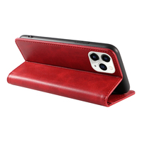Étui portefeuille en cuir PU pour iPhone 11 Pro - Housse avec support de téléphone, fentes pour cartes, fermeture magnétique et coque antichoc