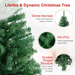 Arbre <span class=keywords><strong>de</strong></span> <span class=keywords><strong>Noël</strong></span> mince extérieur <span class=keywords><strong>de</strong></span> haute qualité <span class=keywords><strong>de</strong></span> 10 pieds <span class=keywords><strong>pré</strong></span>-<span class=keywords><strong>illuminé</strong></span> avec des lumières arbre pliable <span class=keywords><strong>de</strong></span> 8 pieds - Product Image 5