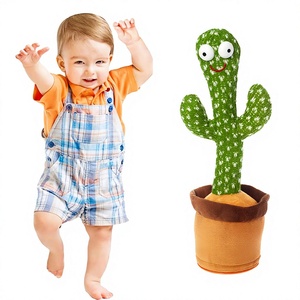 Boneka Kaktus Menari Bernyanyi Bahasa Inggris, Dapat Diisi Ulang UBS, Musik Berputar, Isi Kapas PP, Boneka Lucu Berbicara, Mainan Plush 32cm - Product Image 2