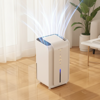 Dehumidifier 30L dengan Pemurni Udara untuk Penggunaan di Rumah, Dehumidifier Udara Portabel Hemat Energi Pabrik