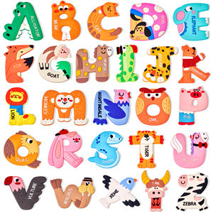 Joycat Letras Magnéticas de Animales de Dibujos Animados <span class=keywords><strong>en</strong></span> Colores Mezclados, PVC Suave Resistente al Agua, Uso Diario, Imán para Refrigerador, Juguetes Educativos al por Mayor - Product Image 1