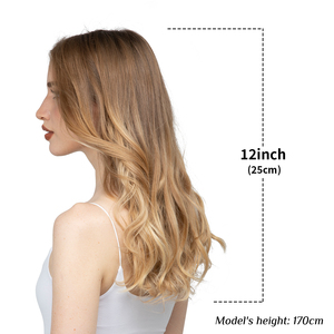 Extensiones de <span class=keywords><strong>Cabello</strong></span> Largo Ondulado de Fibra de Alta Temperatura con Alambre Invisible, Color Rubio, para Mujer, Marca Privada al por Mayor - Product Image 6