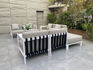 Foshan-Conjunto <span class=keywords><strong>de</strong></span> balcón <span class=keywords><strong>de</strong></span> metal, muebles <span class=keywords><strong>de</strong></span> lujo del Mediterráneo <span class=keywords><strong>para</strong></span> el hogar, muebles <span class=keywords><strong>de</strong></span> patio informales, <span class=keywords><strong>cojines</strong></span>, muebles <span class=keywords><strong>de</strong></span> <span class=keywords><strong>exterior</strong></span>, sofá <span class=keywords><strong>de</strong></span> metal <span class=keywords><strong>para</strong></span> jardín - Product Image 3
