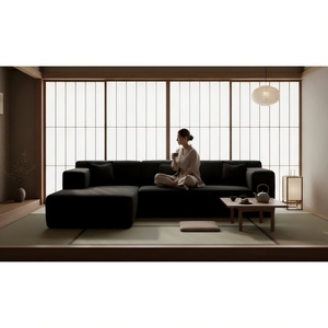 Modern S-Shape Modular Sectional <b>Sofa</b>, A022 Wide-Wale Corduroy <b>Convertible</b> <b>Sofa</b> <b>Bed</b> for Living Room & Apartment - Product Image 4