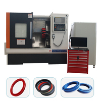 Torno CNC SK50 Especializado del Fabricante para el Procesamiento de Anillos de Sellado, Torreta de 12 Posiciones, Aspiradora y Software de Diseño
