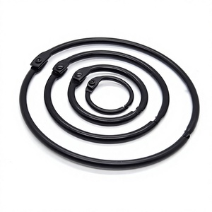 YIWANG Anillos de encuadernación de libros de metal negro Anillos de encuadernación de hojas sueltas para tarjeta de índice Flashcard - Product Image 1