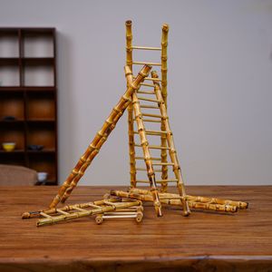 Bamboo Craft Pyramid Ladder Miniature Home Decoration Chinese Style Joinery Ornament - Product Image 2
