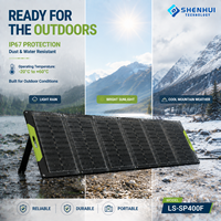 Panneau solaire pliable 400W, efficacité 23%, chargeur portable monocristallin ETFE pour station d'alimentation, camping, randonnée, extérieur, IP67 MC4