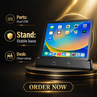 Tablette personnalisée de 10,1 pouces MTK6753 Octa Core Android 2 Go de RAM 32 Go de ROM 4G avec support de charge magnétique Tablettes pour restaurants et hôtels