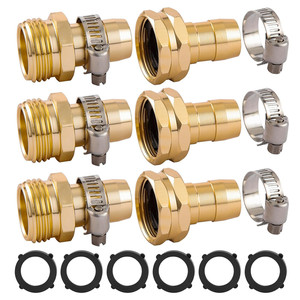 Kit de réparation de raccords de tuyau d'arrosage solides avec colliers de serrage, adapté aux raccords de tuyau d'arrosage de 3, 4, 5 et 8 pouces, raccords mâles et femelles - Product Image 2