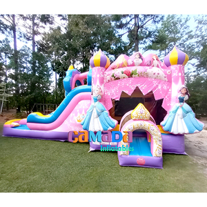 Château gonflable durable de maison de rebond de princesse de haute qualité avec la glissière pour le produit en gros de filles - Product Image 4