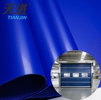 Tissu de porte enroulable durable TianJin, tissu en bâche enduit de PVC, rouleau de tissu en PVC, matériau de porte enroulable à grande vitesse