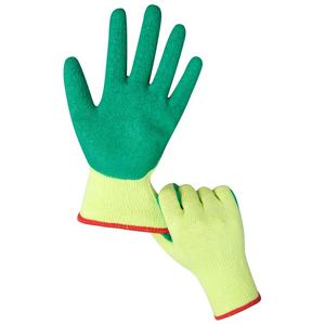 Venta al por mayor de fábrica, Guantes Recubiertos de látex verde, guantes de mano para el hogar, guantes de seguridad para el trabajo pesado - Product Image 2