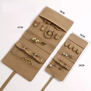 Étui à bijoux en microfibre de style simple, personnalisable avec logo, pour bagues, boucles d'oreilles, bracelets et colliers - Product Image 2