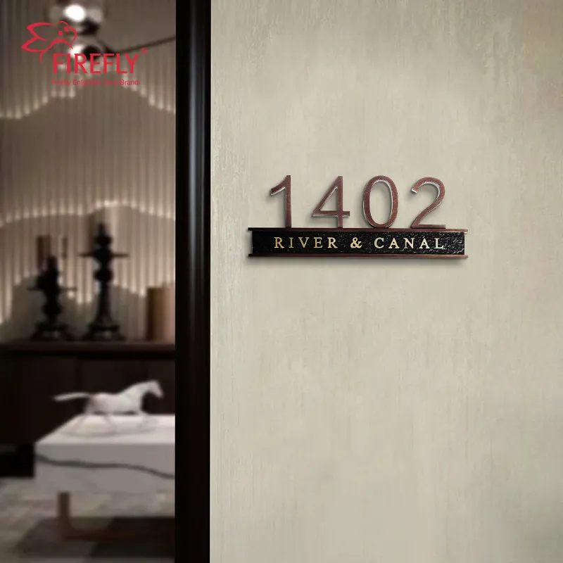 Hochwertiges Luxushaus Zimmertürschild Hausnummern Metalltürnummernschild Hotel Zimmernummernbeschilderung