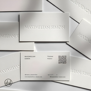 กระดาษอาร์ตสีขาวหรูหรา หนา 500 แกรม ลายนูน ปั๊มฟอยล์ เป็นมิตรกับสิ่งแวดล้อม รีไซเคิลได้ นามบัตรแบบใช้แล้วทิ้ง ผลิตตามสั่ง - Product Image 6
